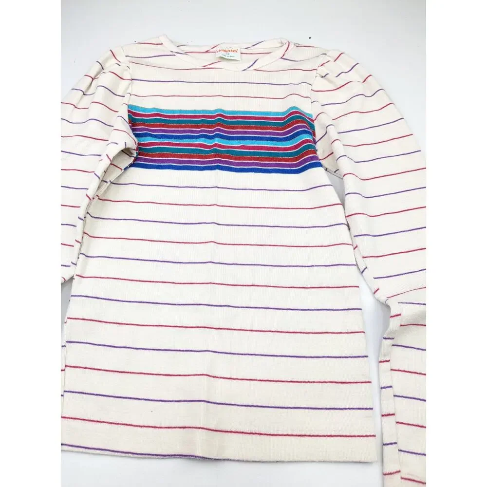 Vintage Healthtex Long Sleeve Girls Shirt - 12 (fits 8-9)